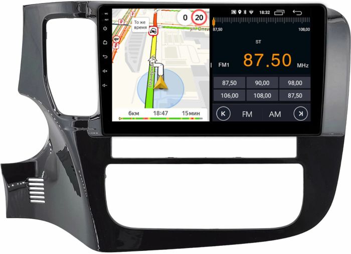 Магнитола для Mitsubishi Outlander 3 2012-2022 (рамка 9") - Parafar PF230T2LUX2FHD на Android 13, CarPlay, 4G SIM-слот