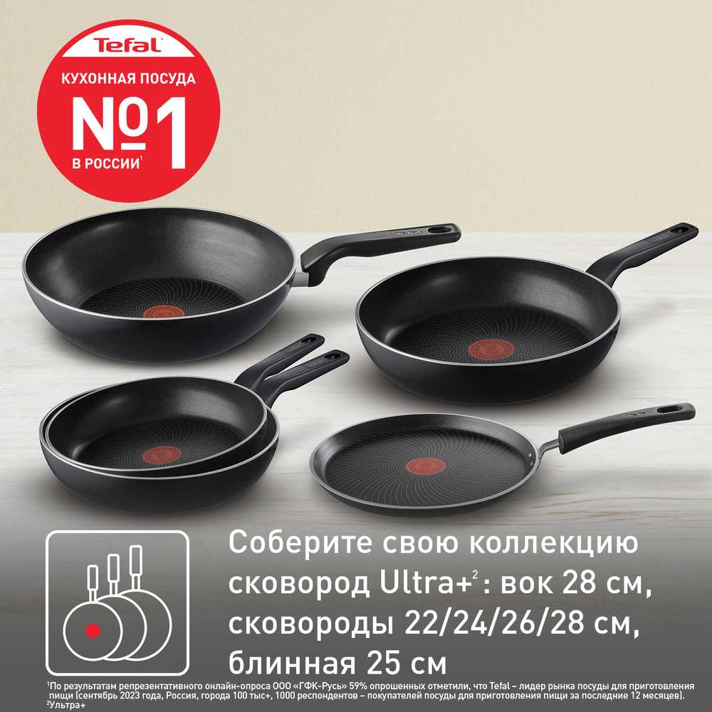 Индукционная сковорода Tefal Ultra+ 24 см 4238124