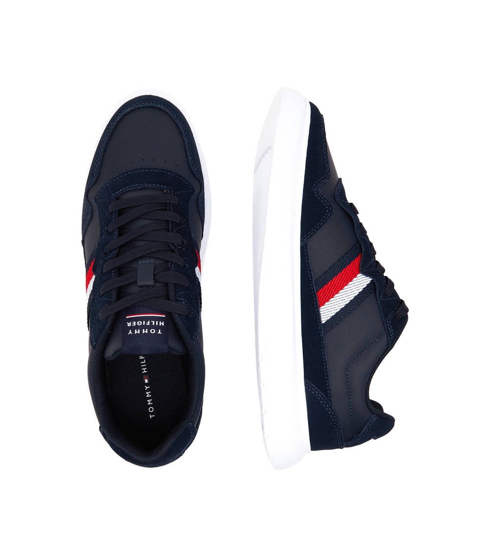 Кожаные кроссовки lightweight leather mix cup Tommy Hilfiger - темно-синий(FM0FM04427)