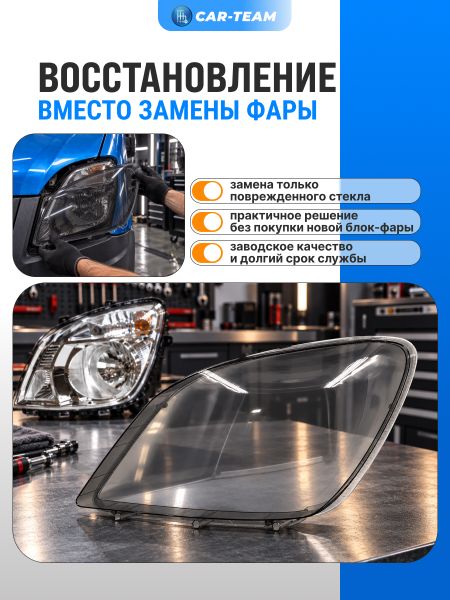 Стекло фары (поликарбонат) Газель Next, тонированное , левое (A21P23-37110-71)