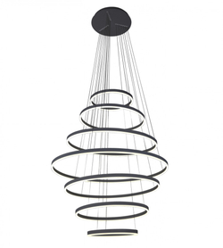 Люстра димм. Тор черный Led 284W