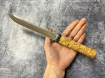 Нож Бурятский средний, 95х18, карельская береза, АиР Златоуст