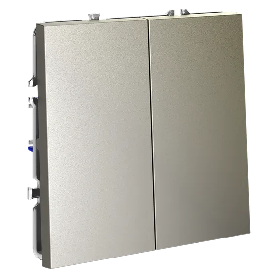 Выключатель двухклавишный Voltum S70 Шелк VLS020104