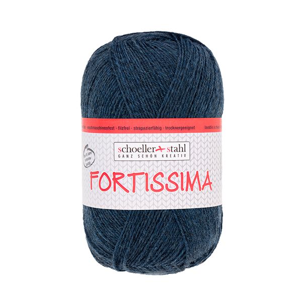 Пряжа Austermann (Аустерманн) Fortissima 100 / уп.5 мот. по 100 г, 420м, синий пестрый
