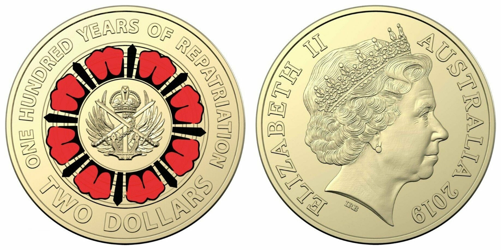 Австралия 2 доллара, 2019 100 лет репатриации