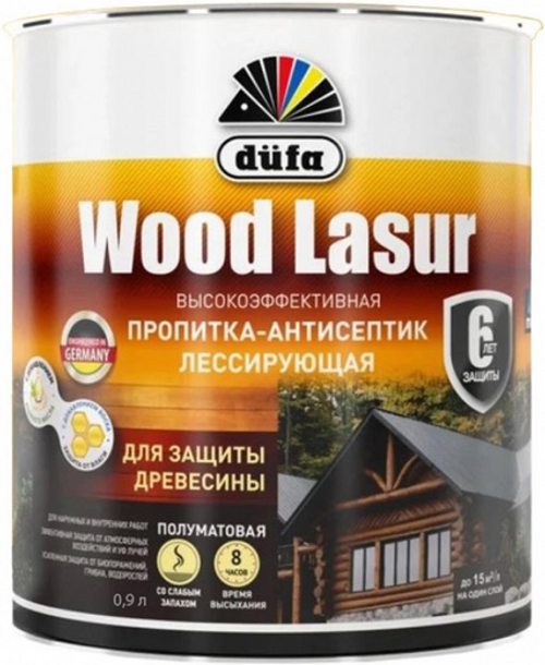 Пропитка лессирующая для защиты древесины Dufa Wood Lazur бесцветная
