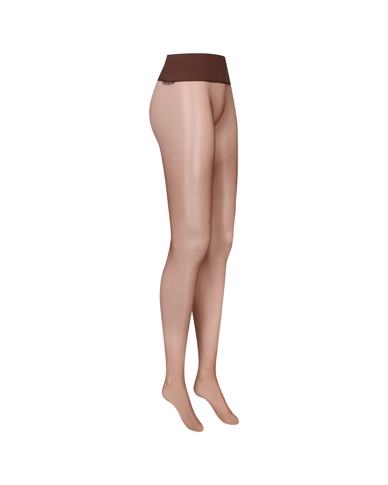 колготки Collant seamless indemaillable - dark nude коричневые