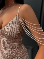 макси платье с бусинами и пайетками + plus size