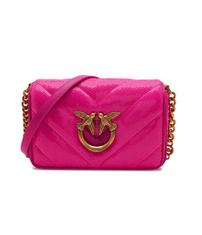 Кожаная сумка-мессенджер LOVE CLICK MINI Pinko - розовый(100067 A17J)