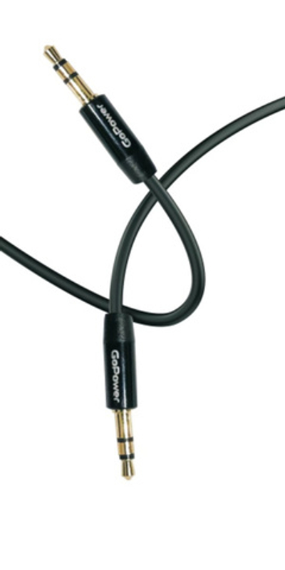 Кабель AUX GoPower Jack 3.5mm (m)-Jack  1.5м  черный