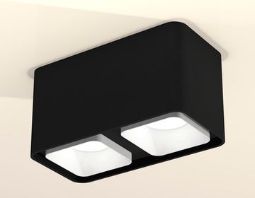 Комплект накладного светильника 2*MR16 GU5.3 XS7851001 SBK/SWH черный песок/белый песок (C7851, N7701)DIY System Complects Ambrella