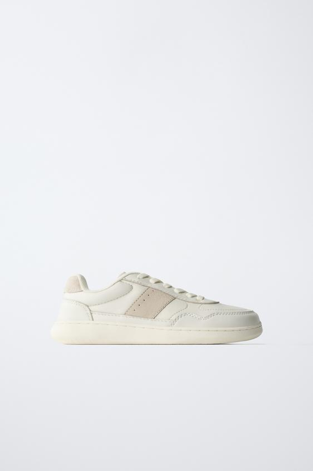 ZARA КОЖАНЫЕ ТУФЛИ BAREFOOT, БЕЛЫЙ