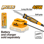 Аккумуляторный паяльник INGCO CSILI2001 INDUSTRIAL 20 В