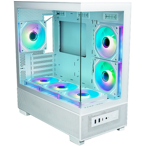 Корпус Mini-Tower XASTRA Q500M 6ARGB-C10-UC ARGB, Micro-ATX, White (Q500M-6FM12A-C10-UC-WH)