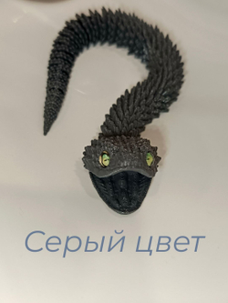 подвижная фигурка змея 3д для детей,
