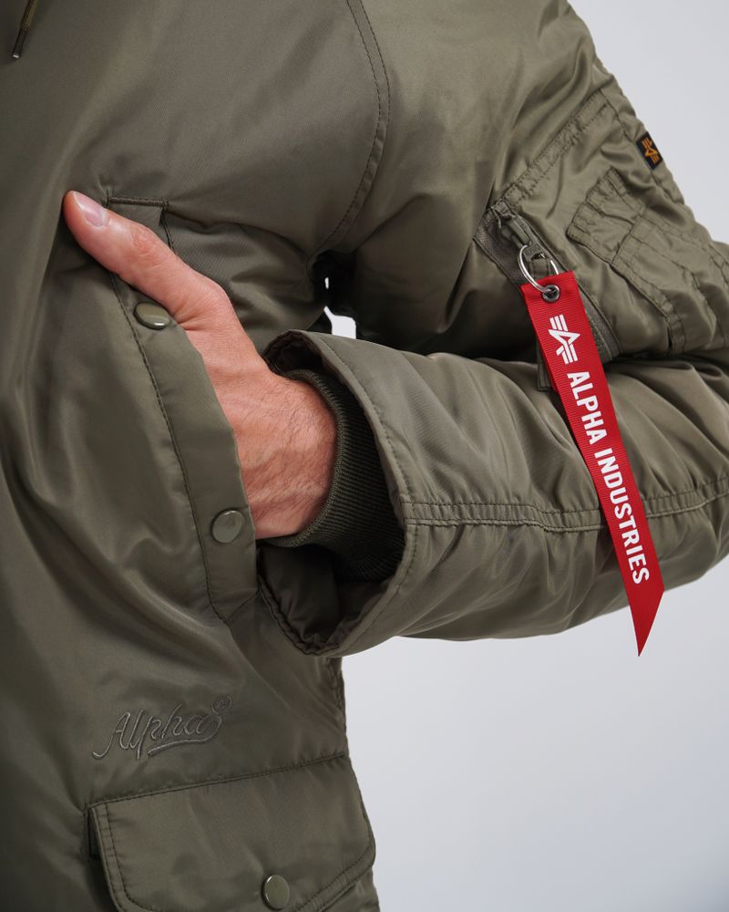 Парка Alpha Industries N-3B Logo Oxford Parka Olive Green
