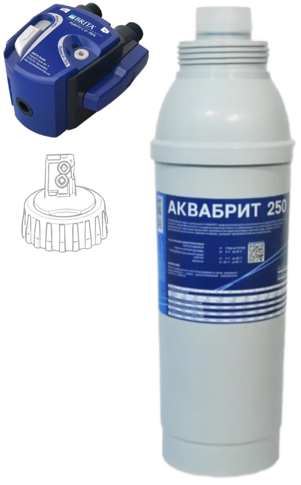 Фильтр многоступенчатой очистки воды АКВАБРИТ АБ-250 bypass 0-70%