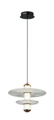 Светильник подвесной светодиодный NewRgy 8438MDM-2S BK+GD BLACK+CLEAR, 6 Вт, чёрный и прозрачный