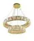 Люстра подвесная светодиодная NewRgy 6029E/130W GOLD+CLEAR, 130 Вт, золотая и прозрачная