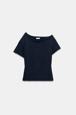ФУТБОЛКА ИЗ ПЛОТНОГО ХЛОПКА С КОРОТКИМИ РУКАВАМИ — ZARA