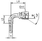 Фитинг DN 10 JIC (Г) 9/16 (90)