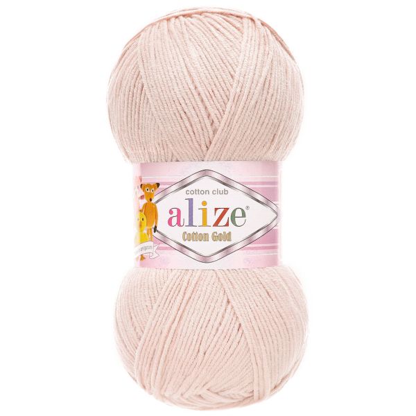 Пряжа Alize (Ализе) Cotton Gold / уп.5 мот. по 100 г, 330м, 382 телесный A