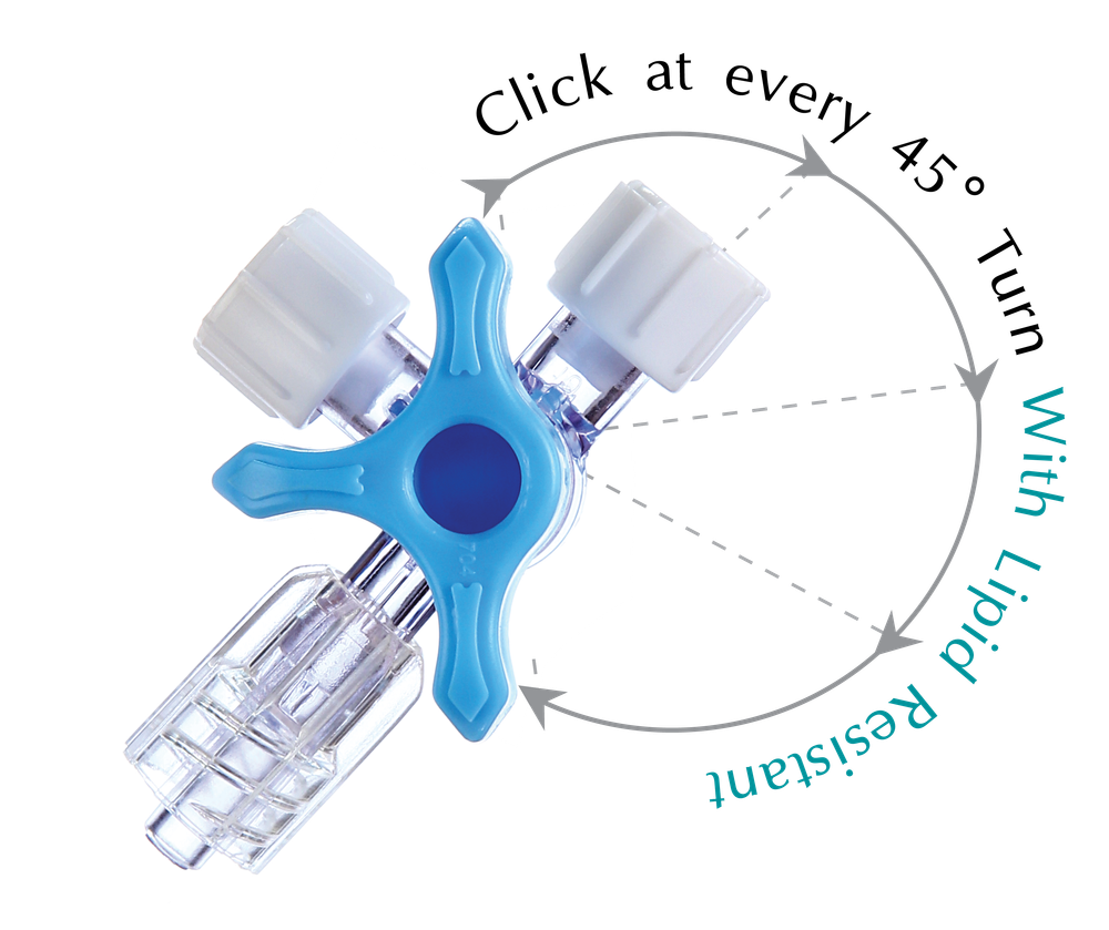 Коннектор инфузионный трехходовой POLYMED Polyway Pro Click (Lipid Resistant), 100 шт.