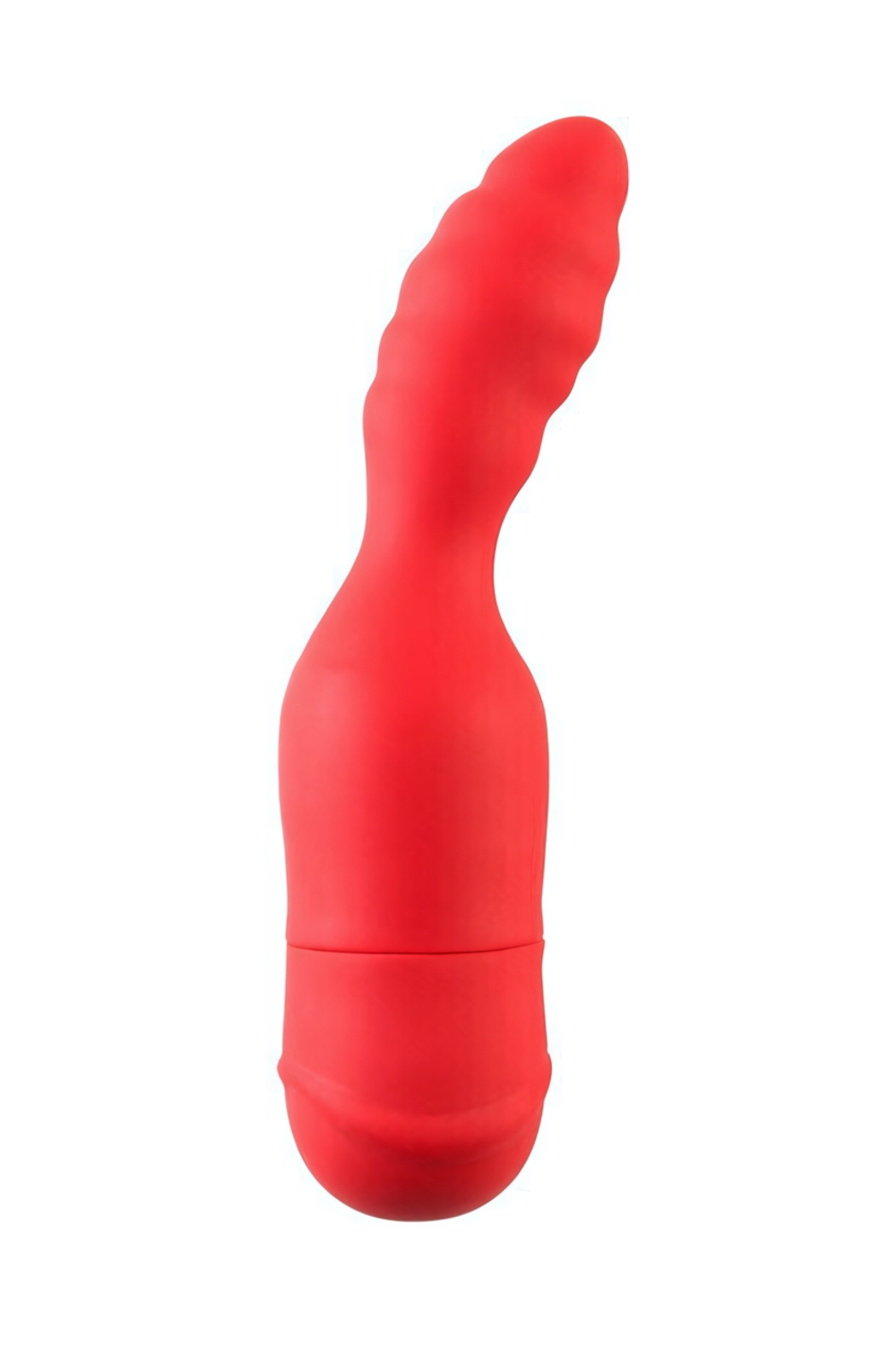Анальный красный вибратор "Aggress" Black & Red, (10 режимов) (Цвет: красный)