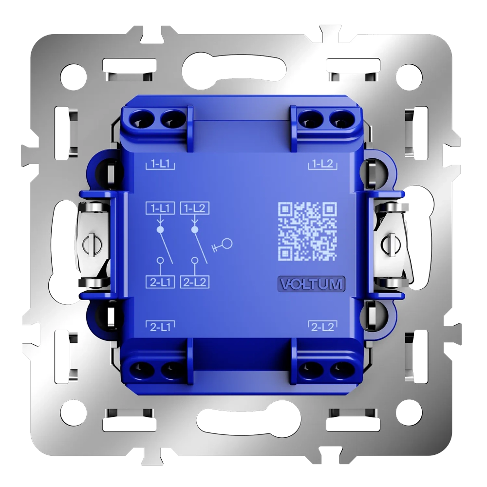 Механизм выключателя двухклавишного 10А, Voltum S70 VLS0201M
