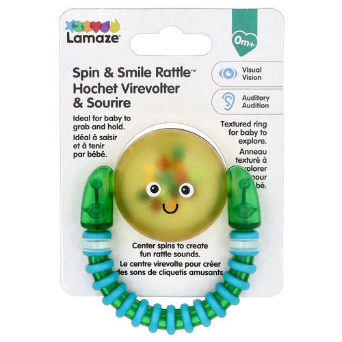 Lamaze, spin & Smile Rattle, погремушка для детей от 0 месяцев, 1 шт.