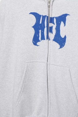 PULL&BEAR Толстовка с капюшоном HFC "Stranger Things", серый меланж