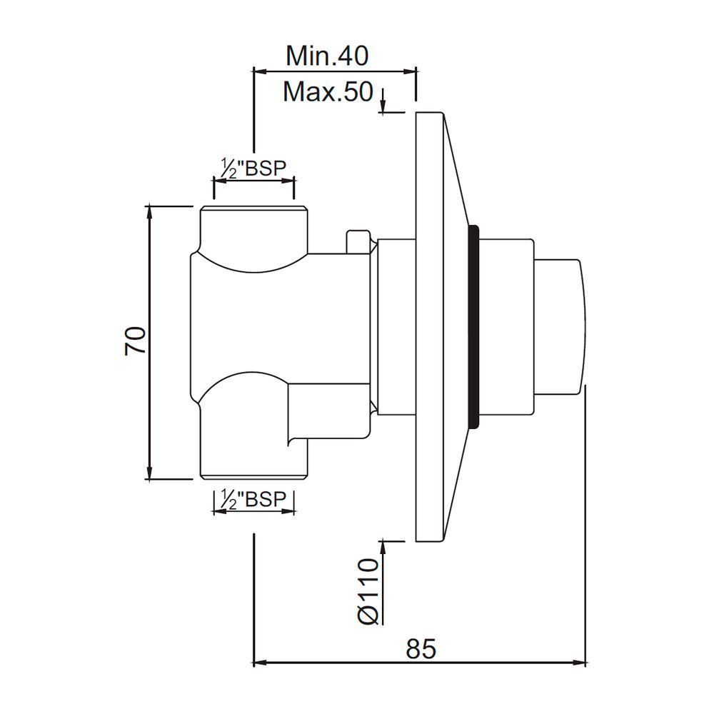 Jaquar, смыв для писсуаров Pressmatic, механический, Хром PRS-CHR-073