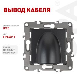 12-6003-12 ЭРА Вывод кабеля, Эра12, графит | Эра 12