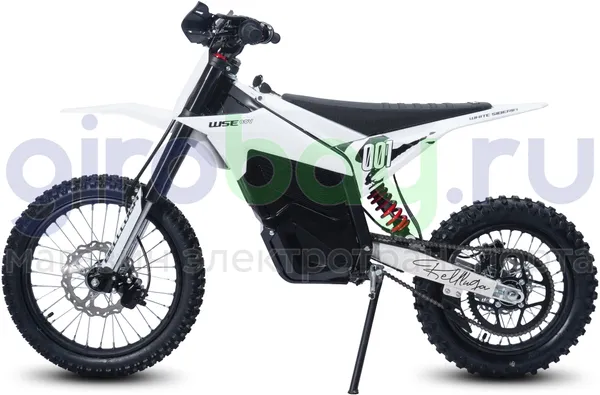 Электромотоцикл Эндуро WHITE SIBERIA BELLLUGA 001 3900W (60V/27Ah) - Белый фото №6