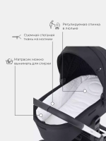 Коляска детская "FLEX GRAND" (3в1) RA073 Midnigt Black