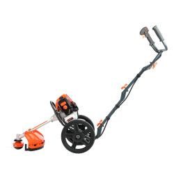 Газонокосилка бензиновая  PATRIOT PT 520 (2 такт), 42см, 3л.с, 52сс, катушка + 3Т нож, колёса 30см (колёсный триммер)