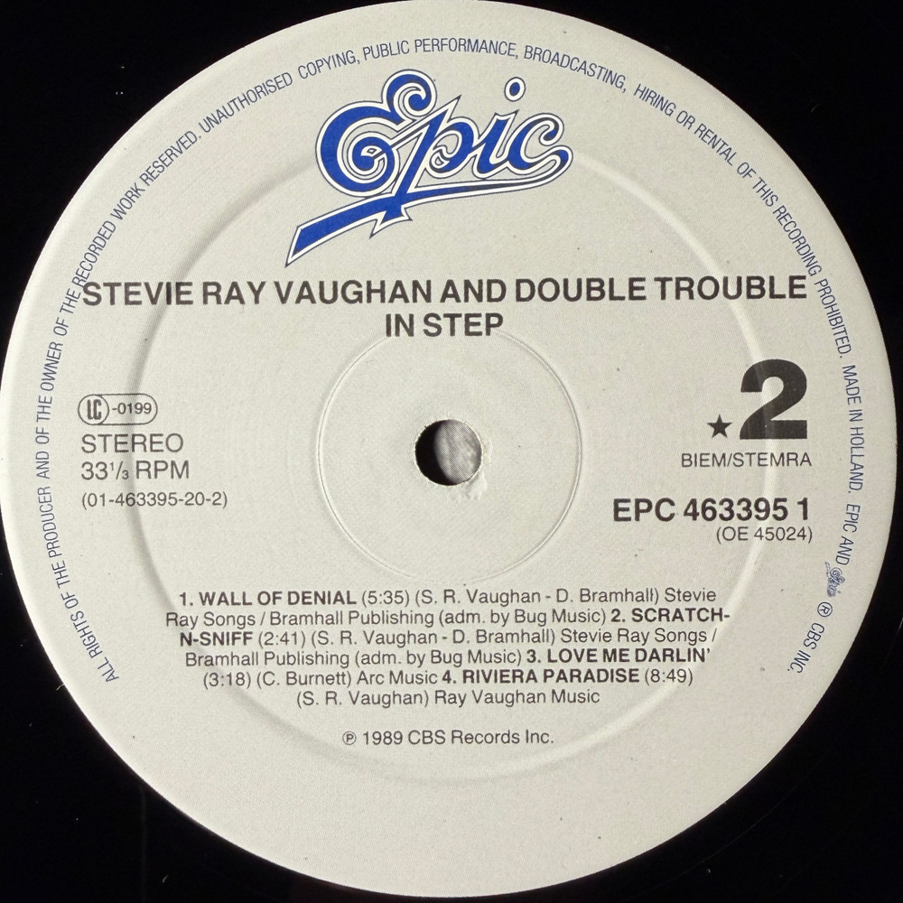 Stevie Ray Vaughan And Double Trouble ‎– In Step (Голландия 1989г.)