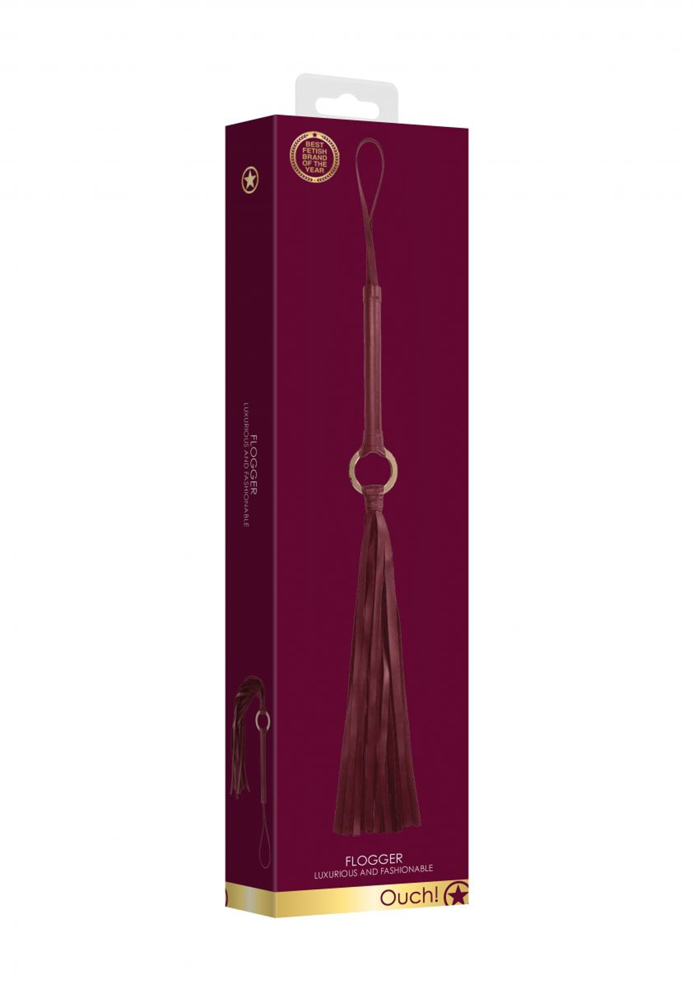 Бордовый хлыст Flogger - 70 см. (Цвет: бордовый)