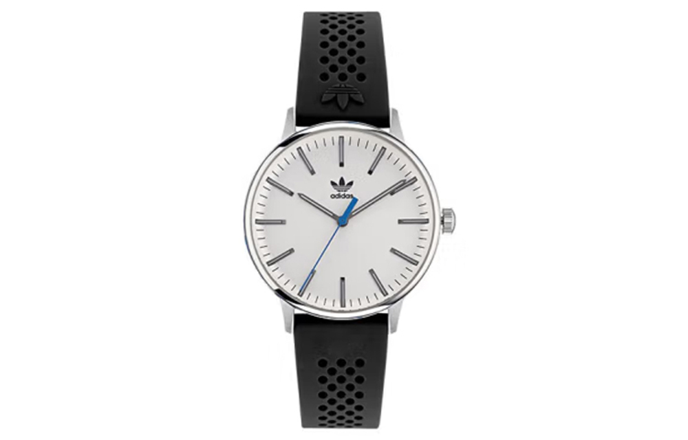 Adidas Originals STYLE Wrist Watch Quartz Movement Silicone Strap 38mm White Dial Men"s Watches 50m Water Resistant
