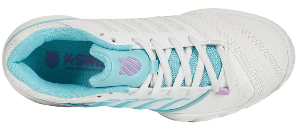 Женские теннисные кроссовки K-Swiss Big Shot Light 4 - brilliant white/angel blue/sheer lilac