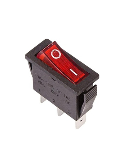 Выключатель клавишн. 250В 15А (3с) ON-OFF красн. с подсветкой (RWB-404; SC-791; IRS-101-1C) Rexant 36-2210