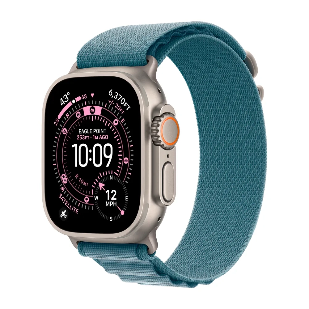 Умные часы Apple Watch Ultra 3 (2025) GPS + Cellular, 49mm, Natural Titanium Case with Light Blue Alpine Loop, M