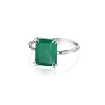 Кольцо Кристал Классик с зелёным агатом / Crystal Classic