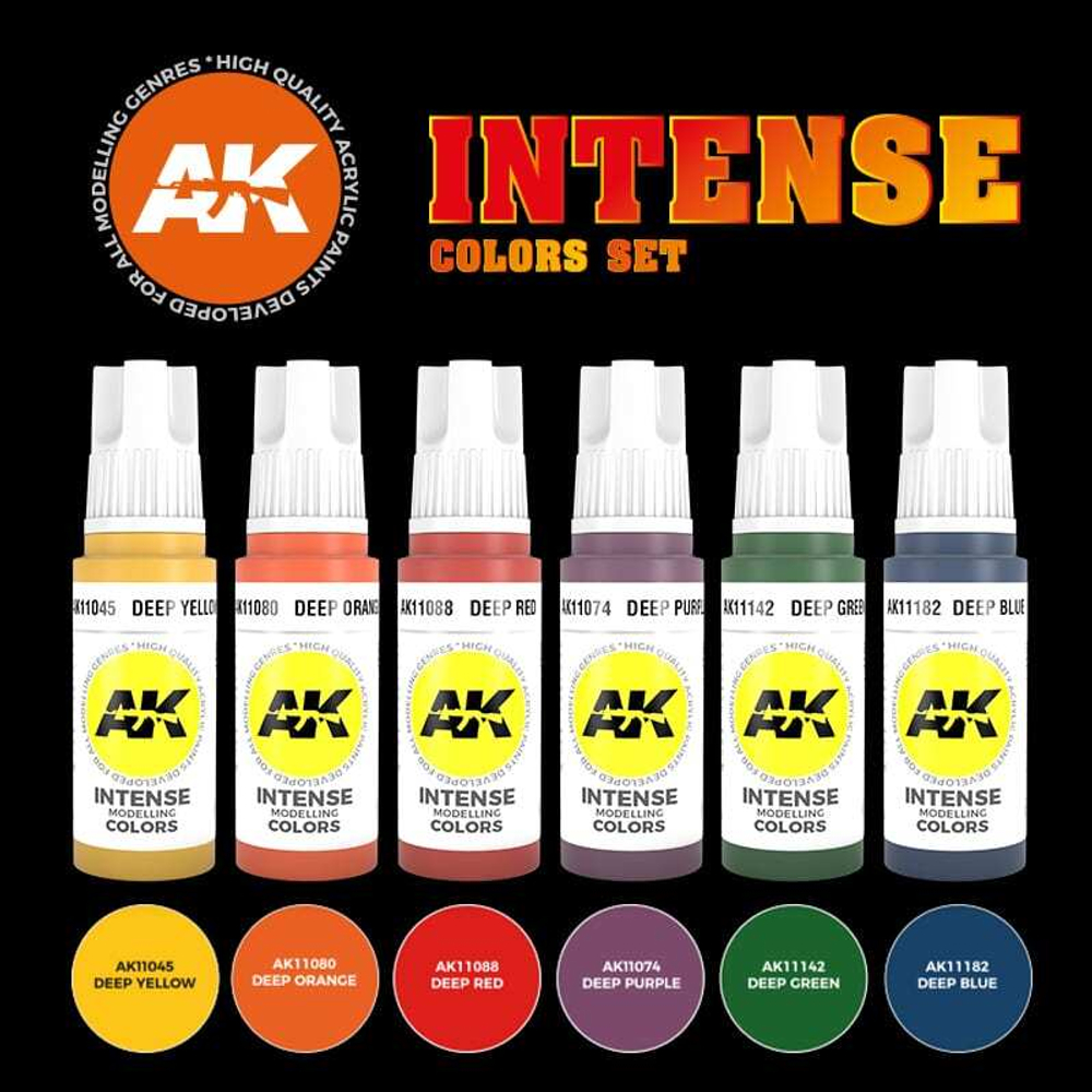 Набор акриловых красок AK Interactive Intense Colors Set