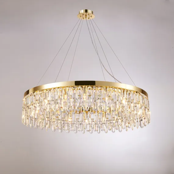Люстра подвесная NewRgy F6-ф1000*H220(1500) H GOLD / ЗОЛОТО, 18×40 Вт, золотая