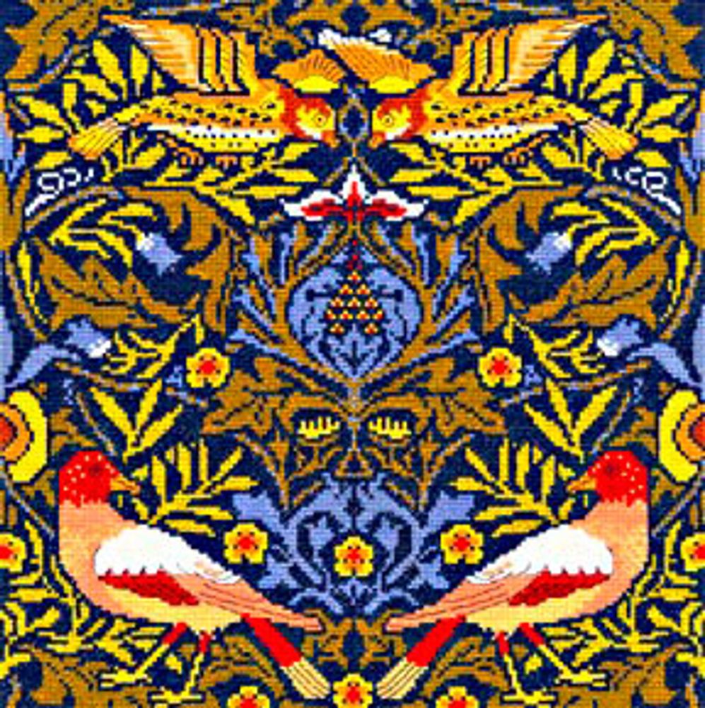 Набор для вышивания нитками Bothy Threads, Bird William Morris (Птицы), 31х31 см Набор для вышивания нитками Bothy Threads, Bird William Morris (Птицы), 31х31 см