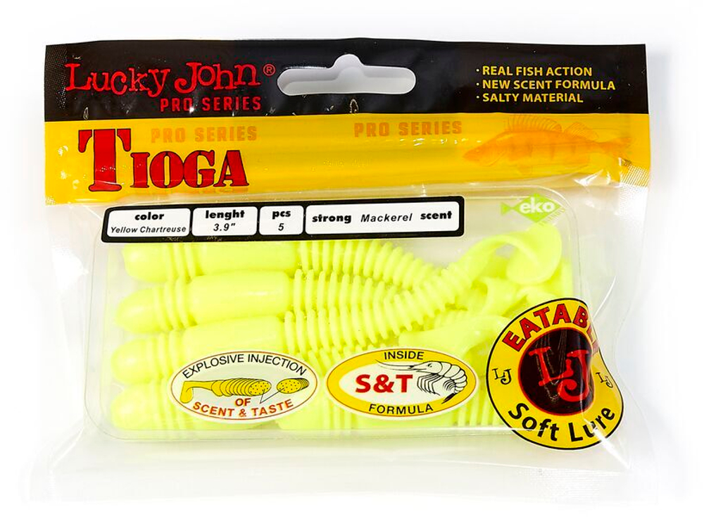 Виброхвосты съедобные LJ Pro Series TIOGA 3.9in (10 см), цв. S88, 5 шт.