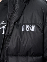 Пуховик мужской удлиненный "Russia" черный