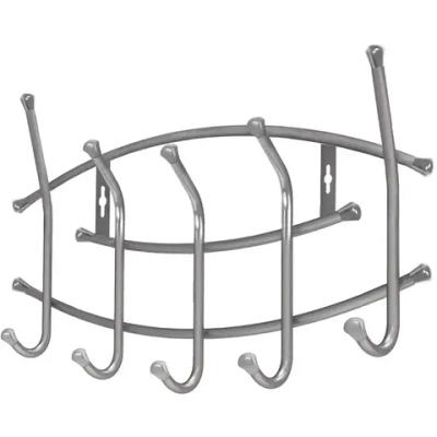 Вешалка настенная 440*300*85 (5 крючков) Матовый серый ВНП3/МС