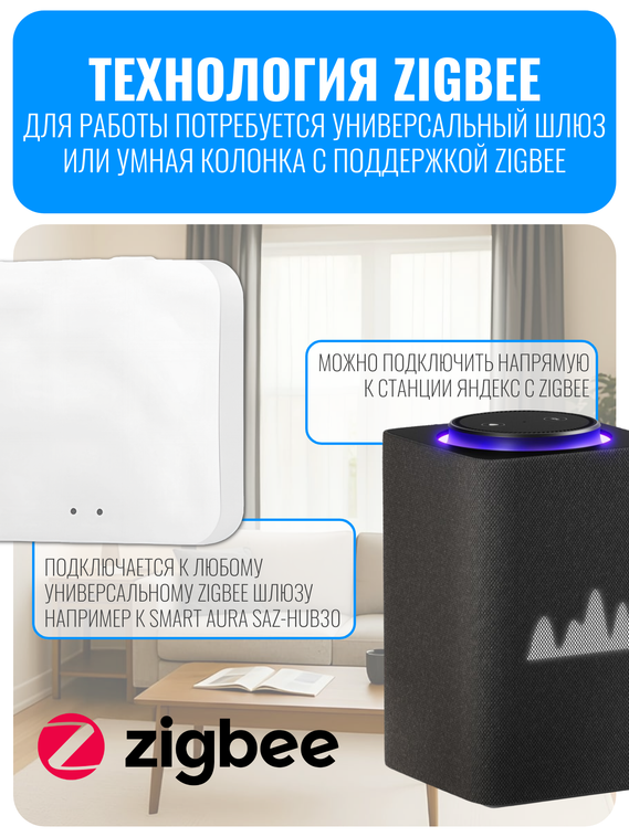 Умное ZigBee реле Smart Aura